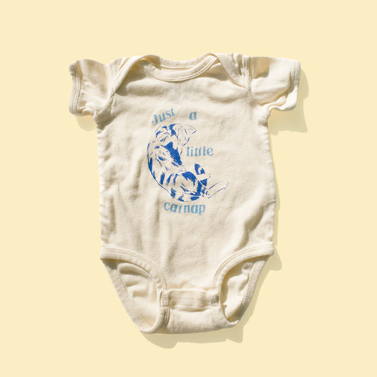A Little Catnap Baby Onsie