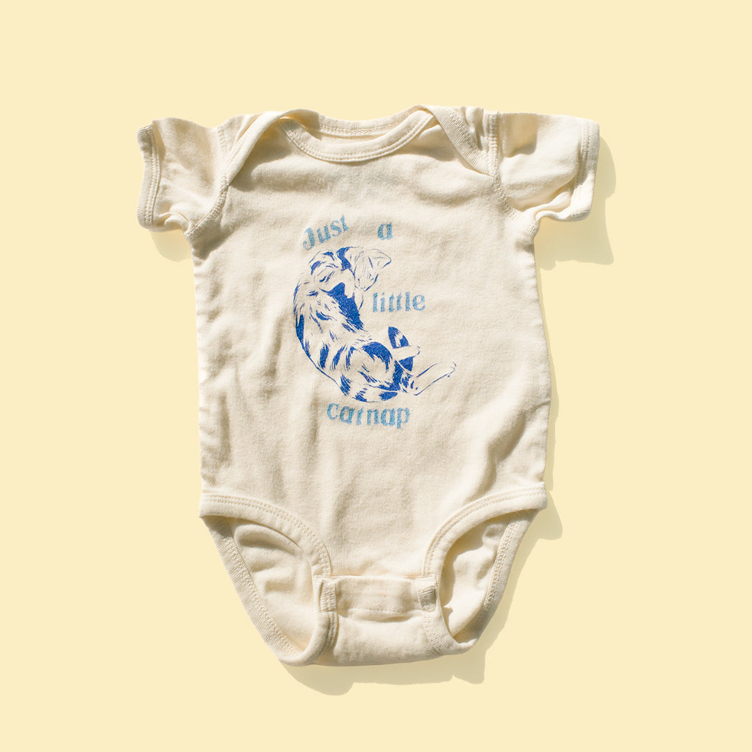 A Little Catnap Baby Onsie